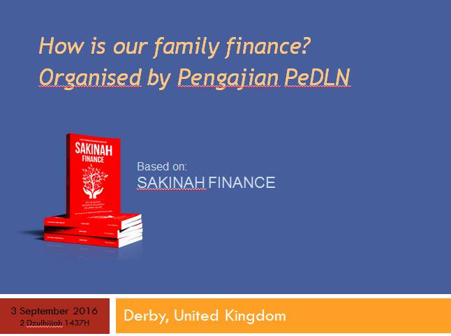 Sakinah Finance in Derby, UK, 3 September 2016/2 Djulhijjah 1437H